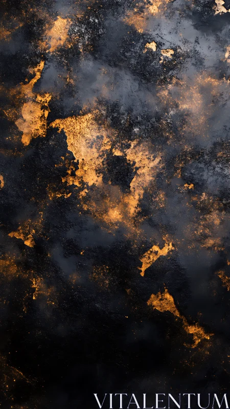 Golden Fury Erupts Through Charcoal Shadows