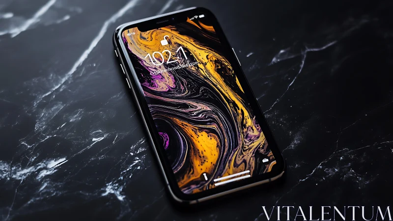 Stunning Abstract Wallpaper Glows on Modern Smartphone Screen