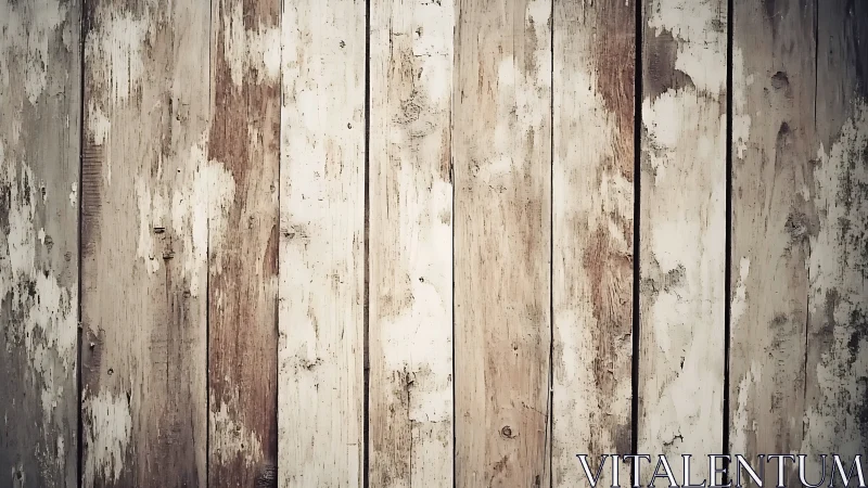 Weathered wooden planks with peeling white paint texture.