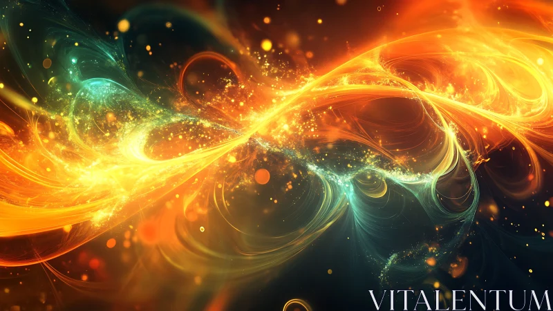 Solar tide ribbon colliding with neon cosmic whirlwinds.