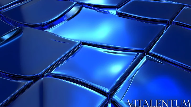 Abstract blue glass tiles with glossy, futuristic digital style. Abstract blue glass tiles with glossy, futuristic digital style.