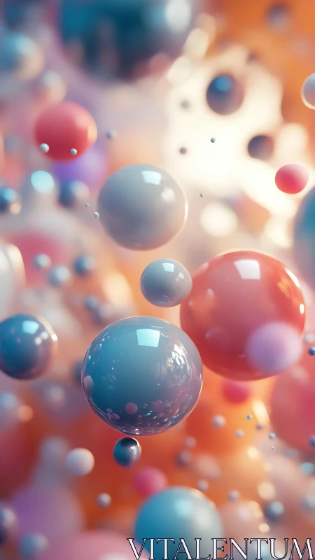 Soft pastel bubbles drifting through dreamy sunlight.