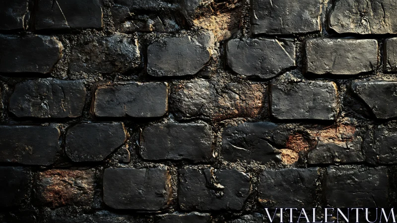 Charred stone wall texture with deep cracked surfaces.