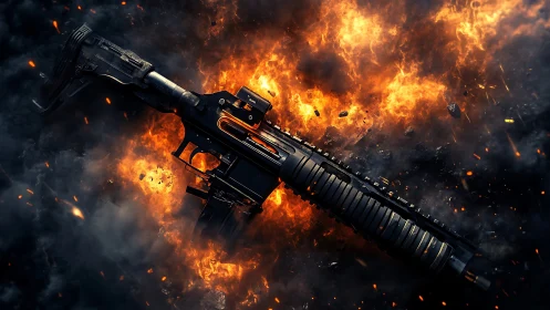 Tactical Rifle in Explosive Inferno.