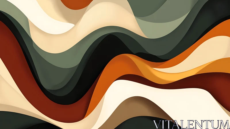 Velvet Dunes of Color Rolling Through Retro Autumn Skies.