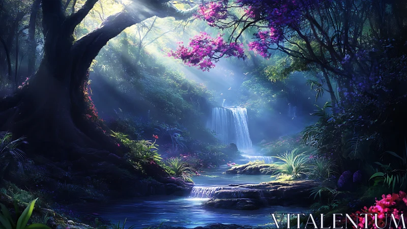 Enchanted Jungle Falls: A Magical Forest Sanctuary