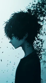 Midnight thoughts unravel as the boy dissolves into birds