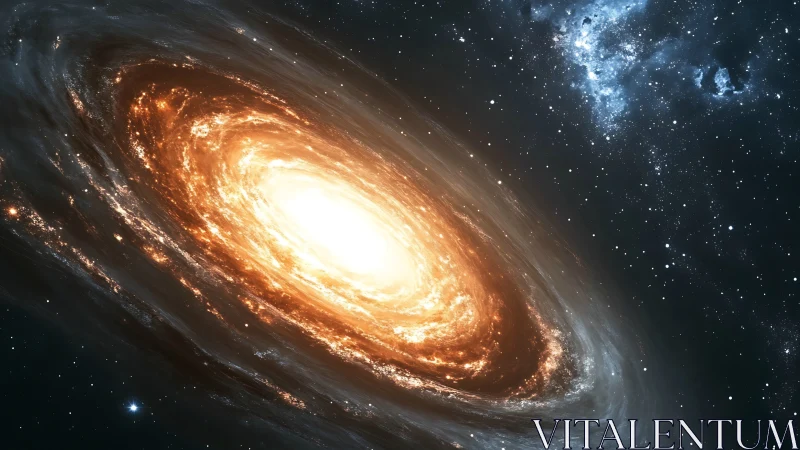 Luminous barred spiral galaxy with bright accretion-like core