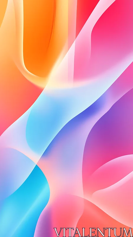 Multicolored gradient curves with soft translucent overlays.
