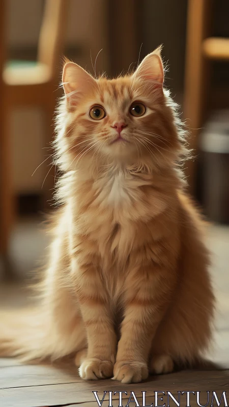 Luminous Whiskers: The Ginger Guardian's Golden Gaze.