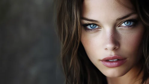 Close frontal view shows detailed rendering of a young face