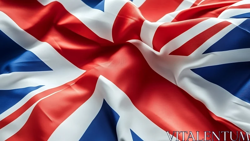Union Jack flag shown in close-up with visible fabric folds