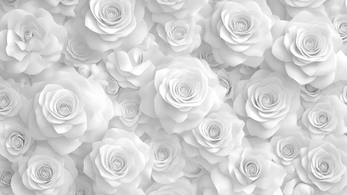 Peaceful Blooms in Soft White: A Garden's Gentle Whisper.