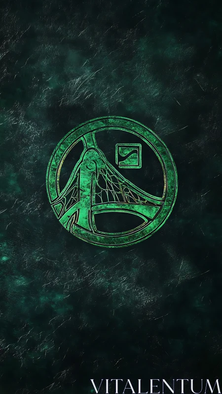 Circular green emblem depicts stylized bridge and graph icon