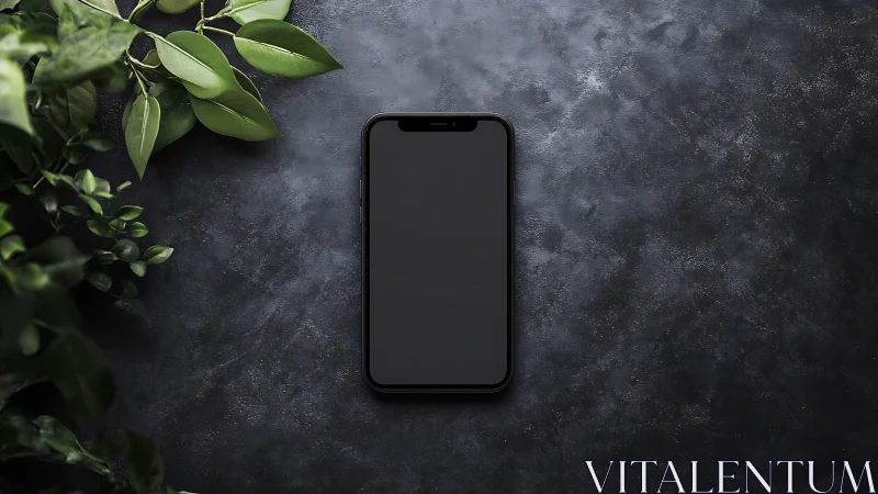 Minimal smartphone flat lay composition.