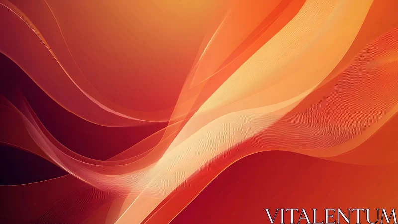 Glowing orange wave lines flowing in gentle abstract motion.