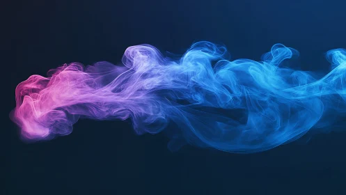 Bicolor volumetric vapor plume in dynamic laminar transition.