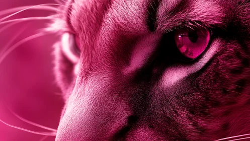 Magenta tiger gaze drawing you into its quiet, fierce calm.