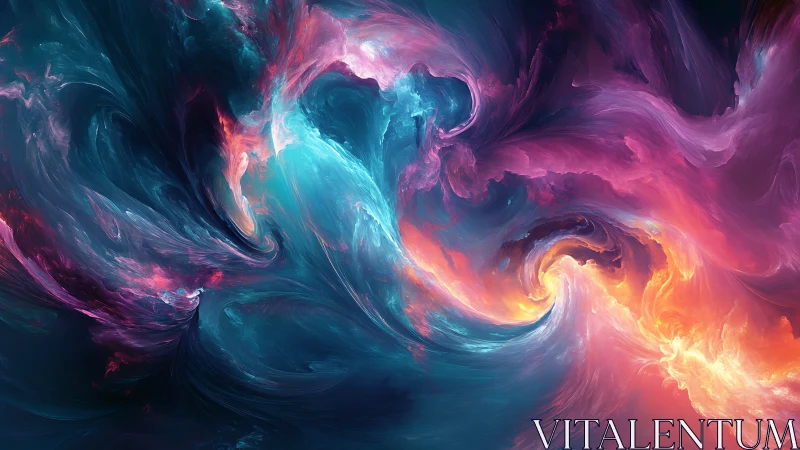 Nebular energy vortices collide in high-chroma digital abstraction