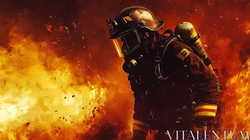 Firefighters Battling Massive Inferno Amid Explosive Flames.