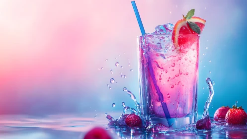 Refreshing Pink Grapefruit Cocktail Bursts with Vibrant Energy