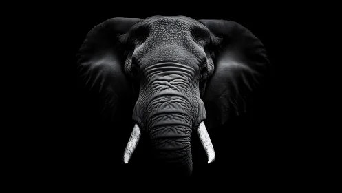 Quiet strength in monochrome: a noble elephant portrait.