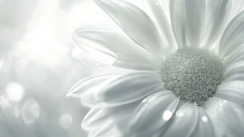 Delicate White Daisy Petals With Glowing Softness