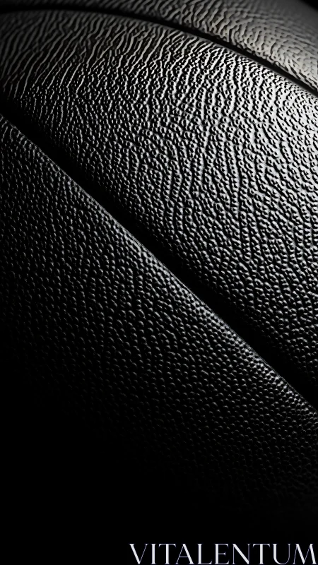 Close view shows textured black basketball surface detail