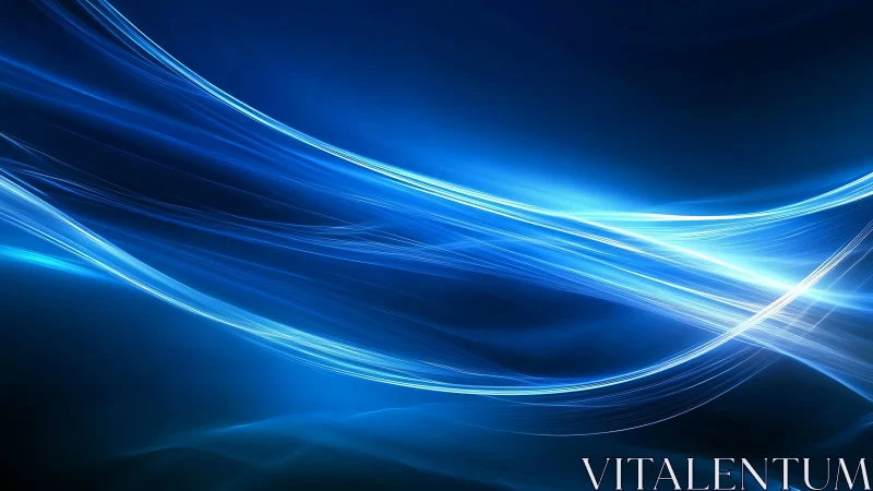 Shimmering blue light waves gliding across a night sky.