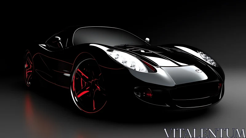 Midnight supercar hums like liquid shadow on fire