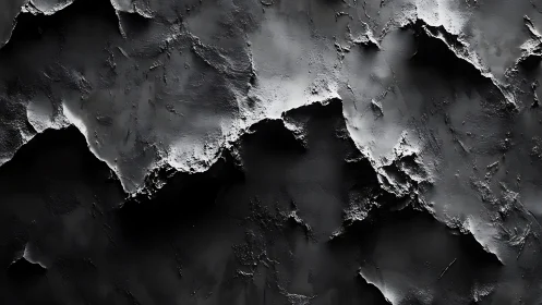 Abstract dark textured wall with rough layers, modern art style.