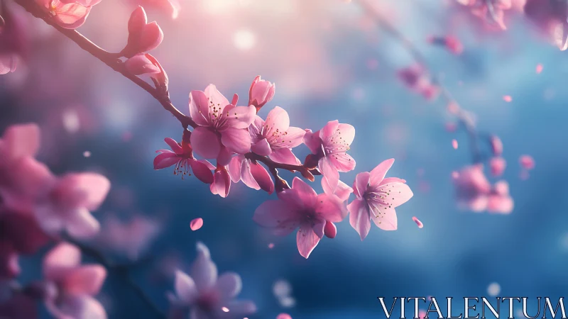 Dreamy Pink Blossoms Dance in Soft Light