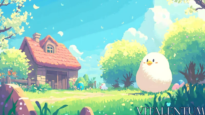 Cottagecore Dream Meets Plump Bird Paradise