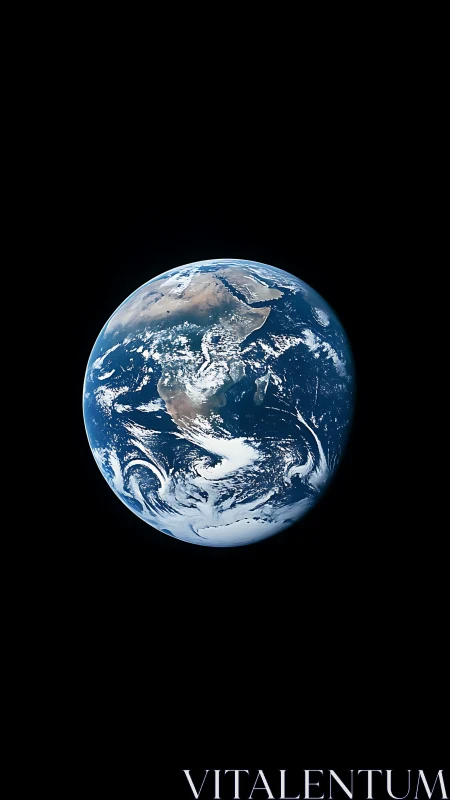 Orbital perspective of Earth with detailed cloud dynamics.