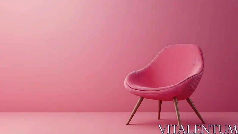 Inviting pink lounge chair adds playful comfort to modern space