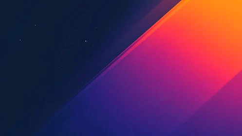 Vibrant diagonal gradient slicing dark cosmic backdrop.