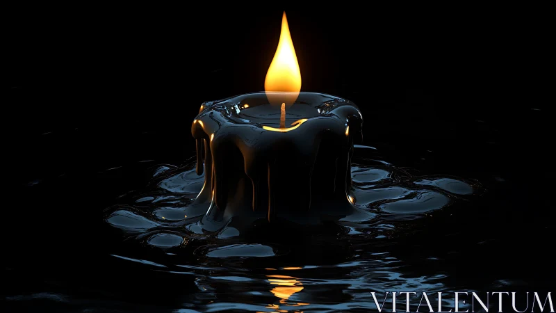 Midnight wax ocean cradling a stubborn ember of hope.