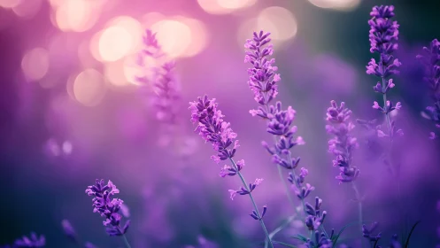 Purple Lavender Symphony: Dreaming Through Bokeh Light