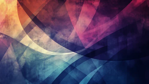 Curved dusk ribbons crossing a twilight sea of color.