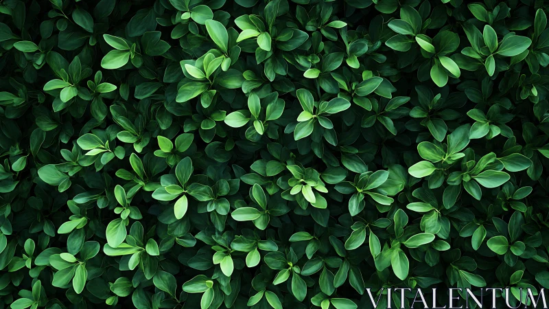Lush green leaves forming a soothing, vibrant living carpet.