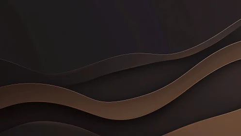 Layered dark waves with smooth metallic brown bands.