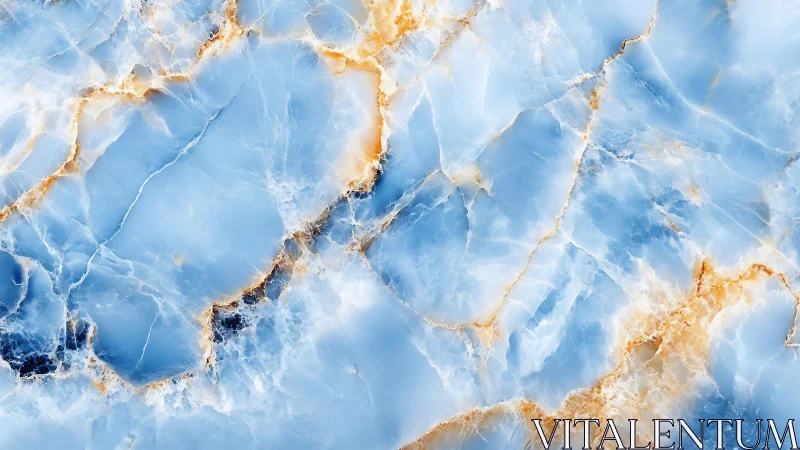 Elegant blue marble texture with gold veins in abstract style.