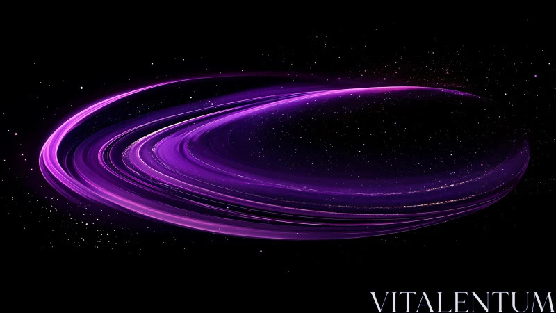 Gentle violet star-ring swirling through quiet space.