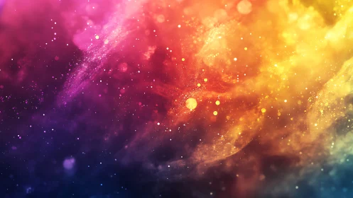 Multispectral nebula gradient with particulate bokeh and soft bloom