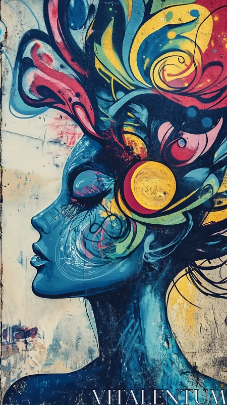 Chromatic aerosol portrait with turbulent neuro-spirals mapped.