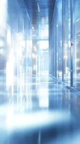 Luminous Corridor with Architectural Perspective and Refracted Light.