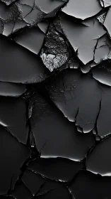 Shattered obsidian plates quietly choreograph midnight light