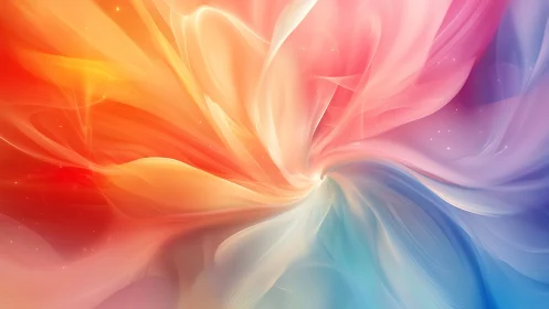 Radial spectral gradient flow forms translucent ribbon vortex