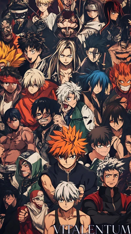 Riot of anime heroes crowd into a storm of burning stares