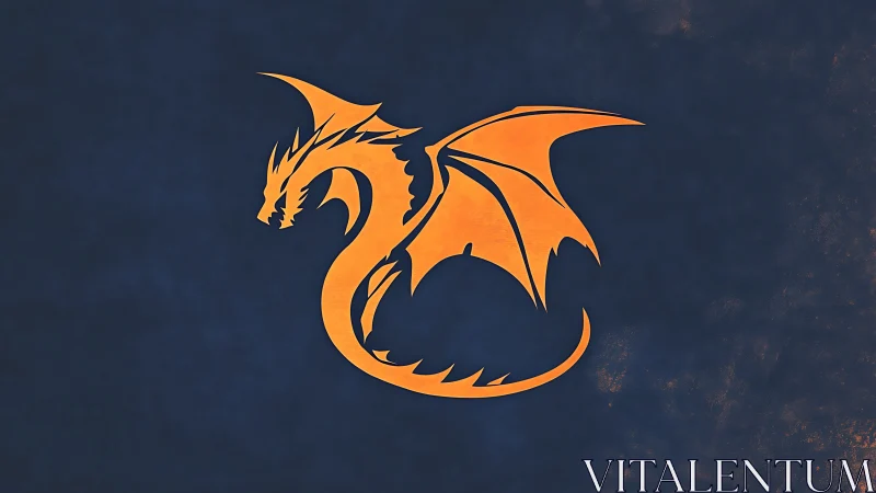 Glowing dragon emblem curled in a midnight-blue sky.